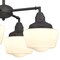 Westinghouse Chandelier SemiFlush- 60W 4Lght Scholar Convertbl ORB White Opal Glass 6342000 - alternate 2